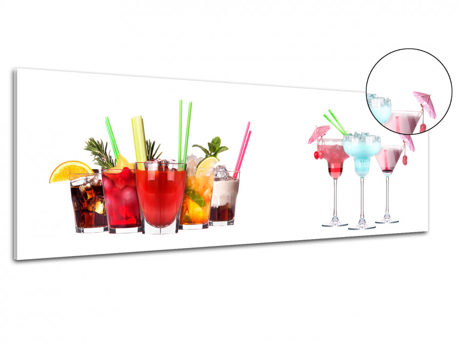Tableaux en verre acrylique de cocktails