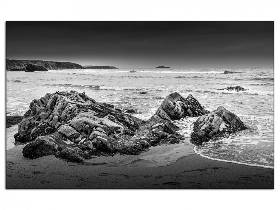 Tableau plexiglas photo plage et rocher plexiglas de d coration