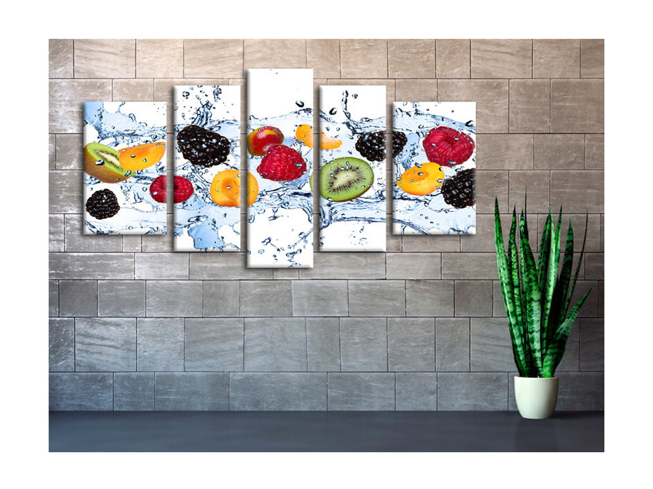 DECLINA Tableau Cocktail de Fruits - Impression sur Toile décoration Murale  - Déco Maison, Cuisine, Salon, Chambre Adulte - Multicouleur 80x50 cm :  : Cuisine et Maison