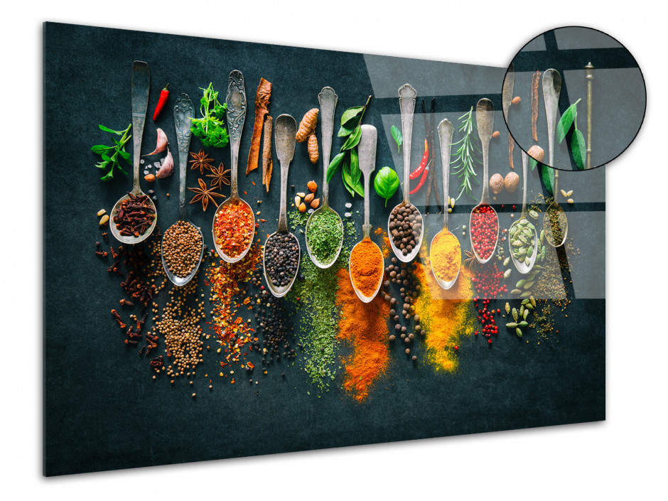 Tableau cuisine les épices - Impression sur plexiglas pour la