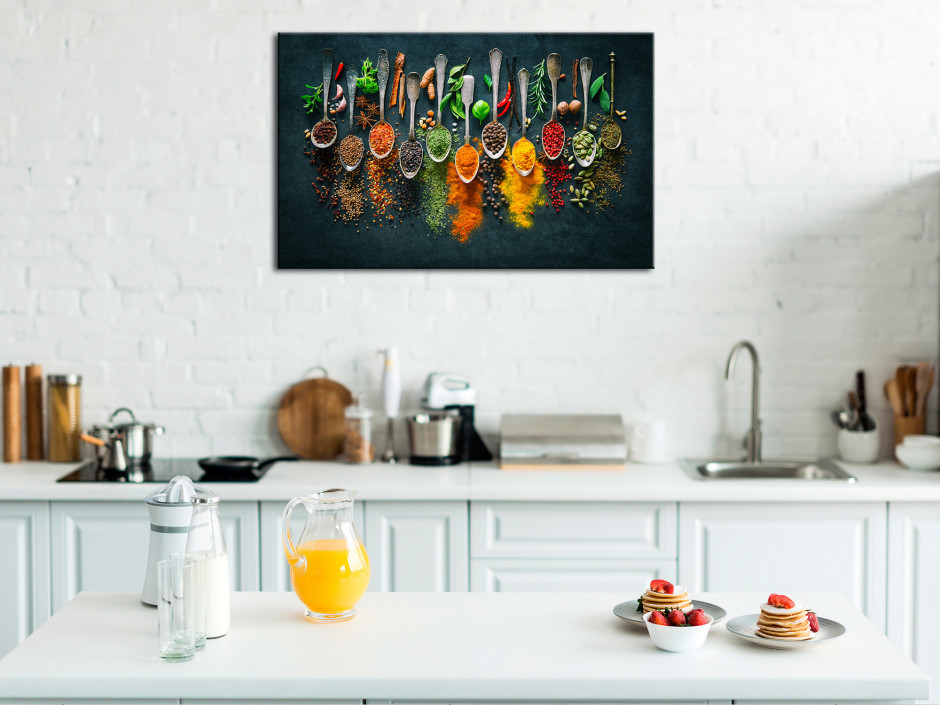 Tableau cuisine les épices - Impression sur plexiglas pour la décoration  murale
