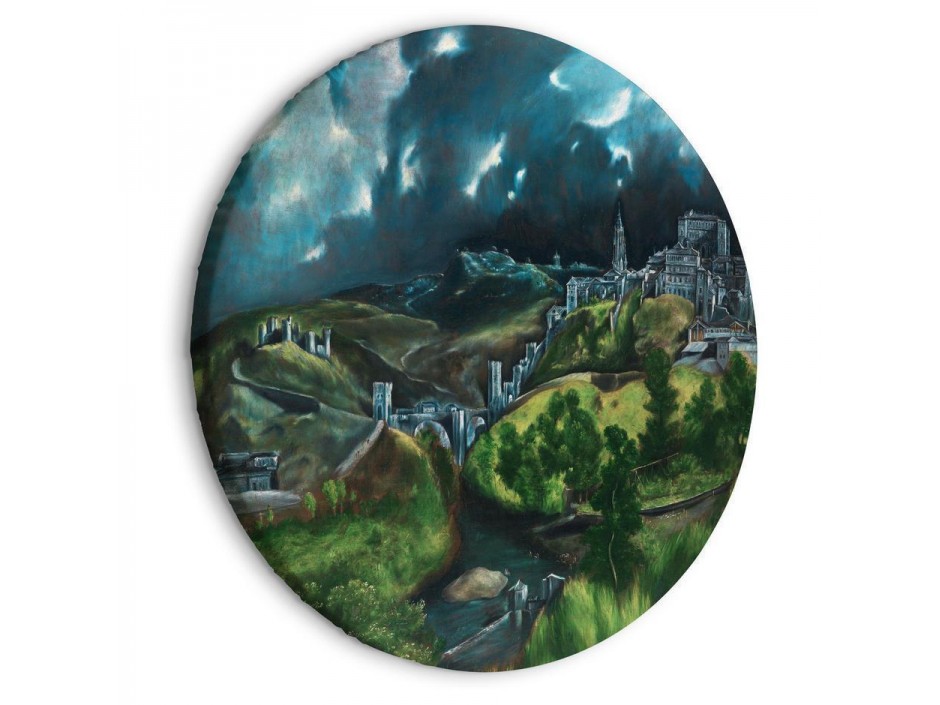 Tableau rond - View of Toledo (El Greco)