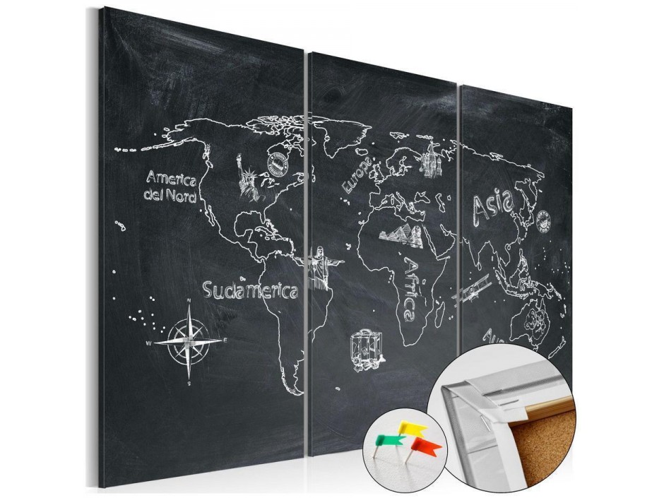 Tableau en liège - Geography lesson