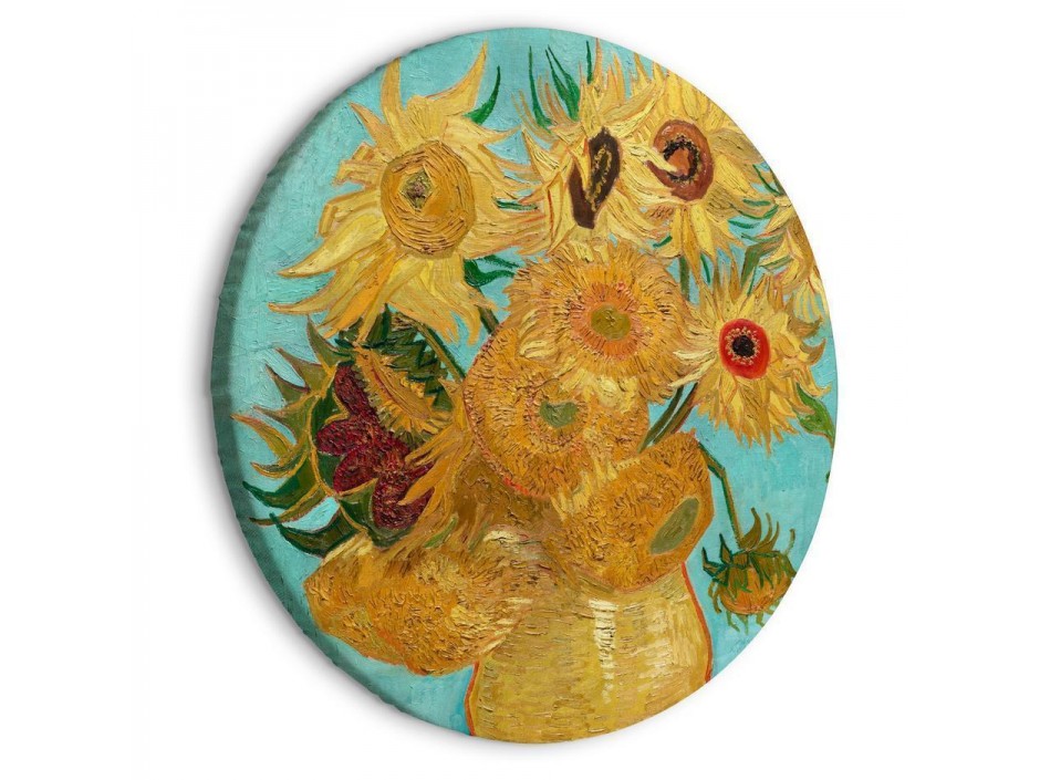 Tableau rond - Vase with Twelve Sunflowers (Vincent van Gogh)