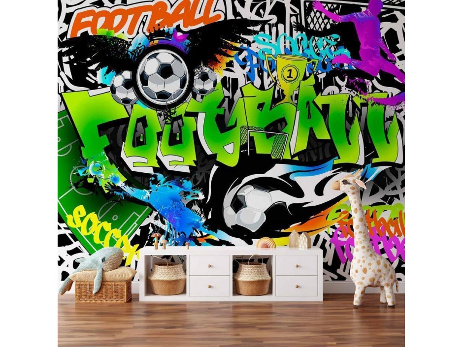 Papier peint - Football Graffiti