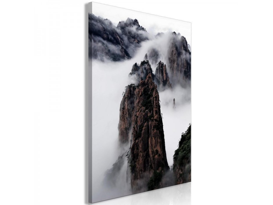 Tableau - High Mountains in Mist (1-part) - Landscape of Clouds Amid Rocks