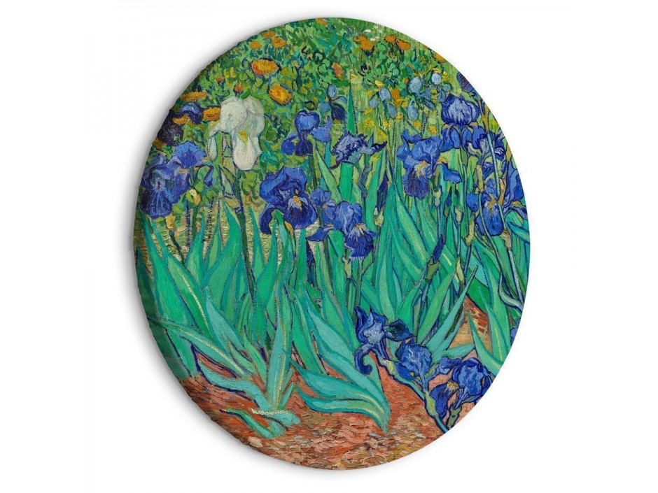 Tableau rond - Irises by Vincent Van Gogh - Blue Flowers in the Meadow