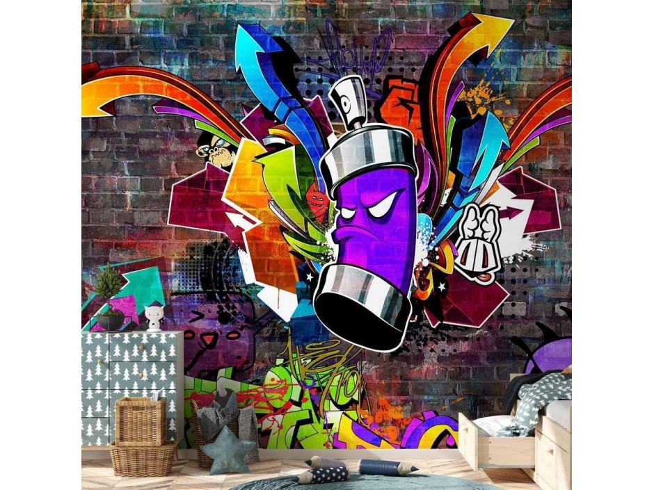 Papier peint - Graffiti: Colourful attack