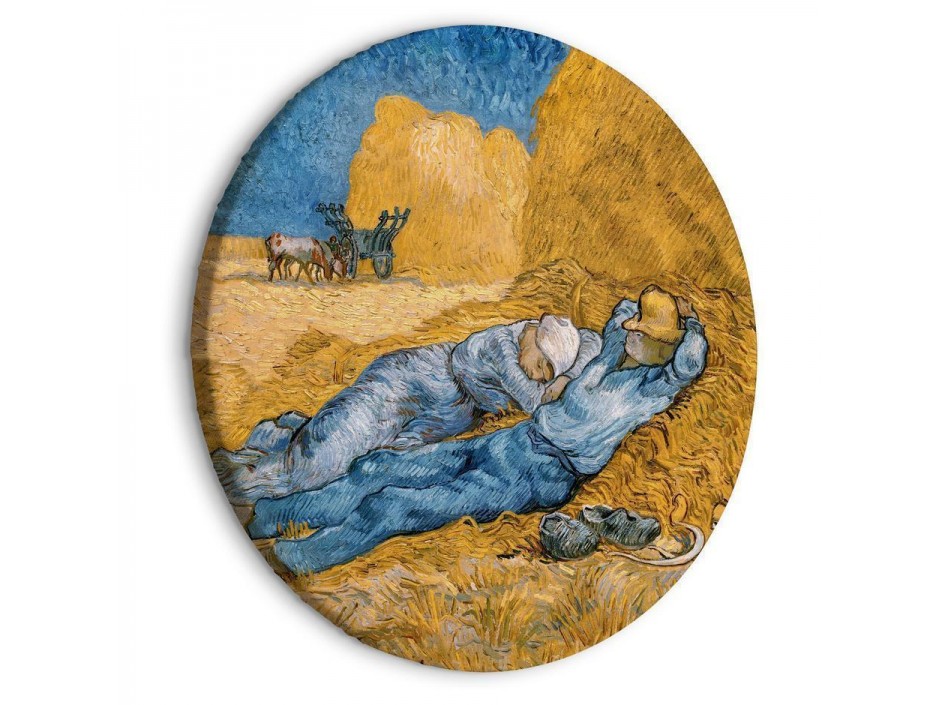 Tableau rond - Noon: Rest from Work (Vincent Van Gogh)