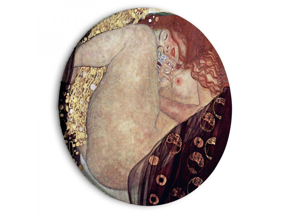 Tableau rond - Gustav Klimt - Danae - Painted Nude Showing a Lying Woman