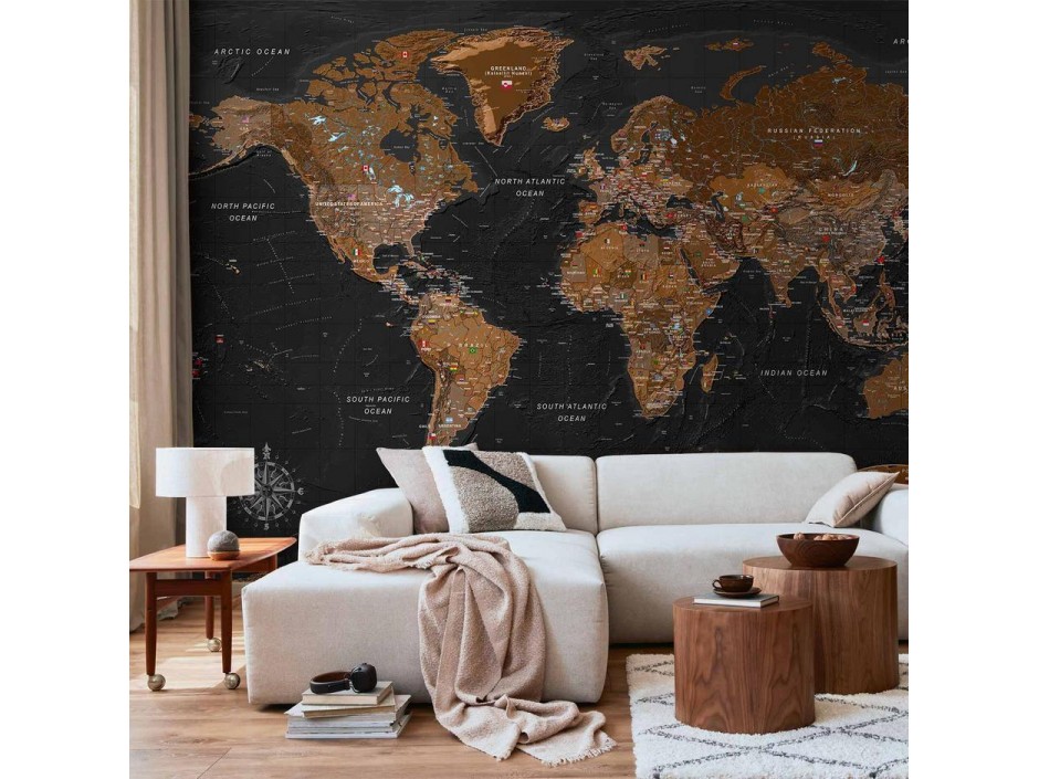 Papier peint - World: Stylish Map