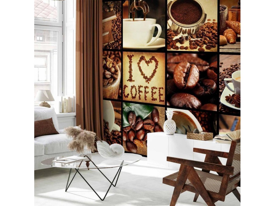 Papier peint - Coffee - Collage