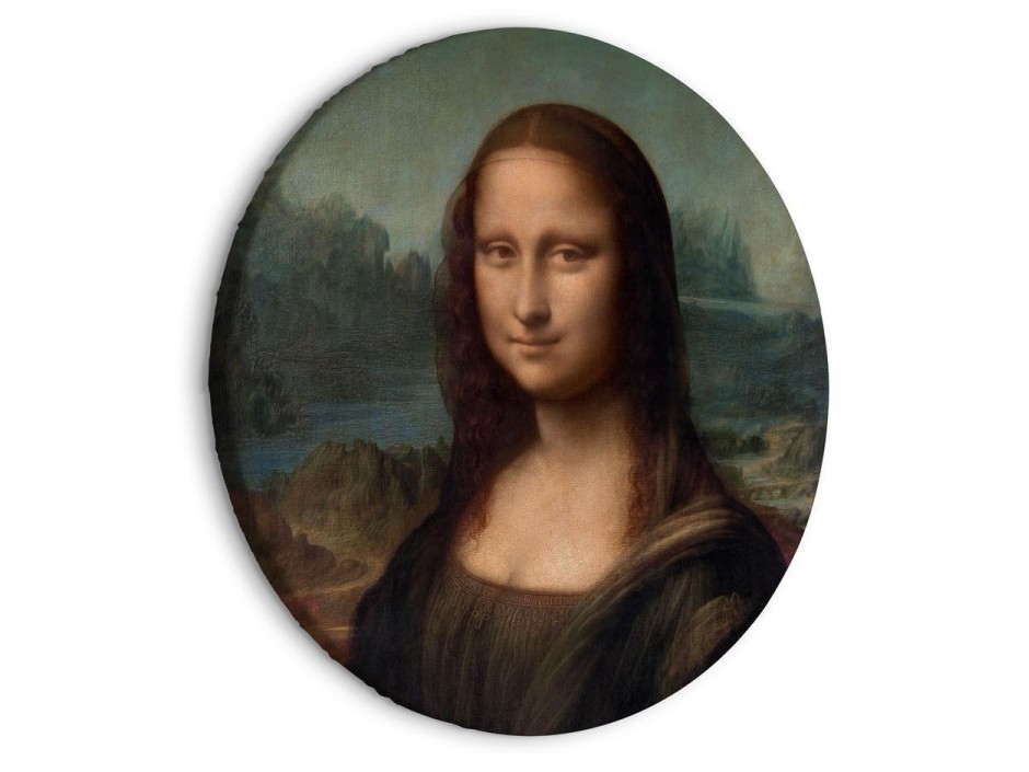 Tableau rond - Leonardo Da Vinci - Gioconda - Painted Portrait of the Mona Lisa