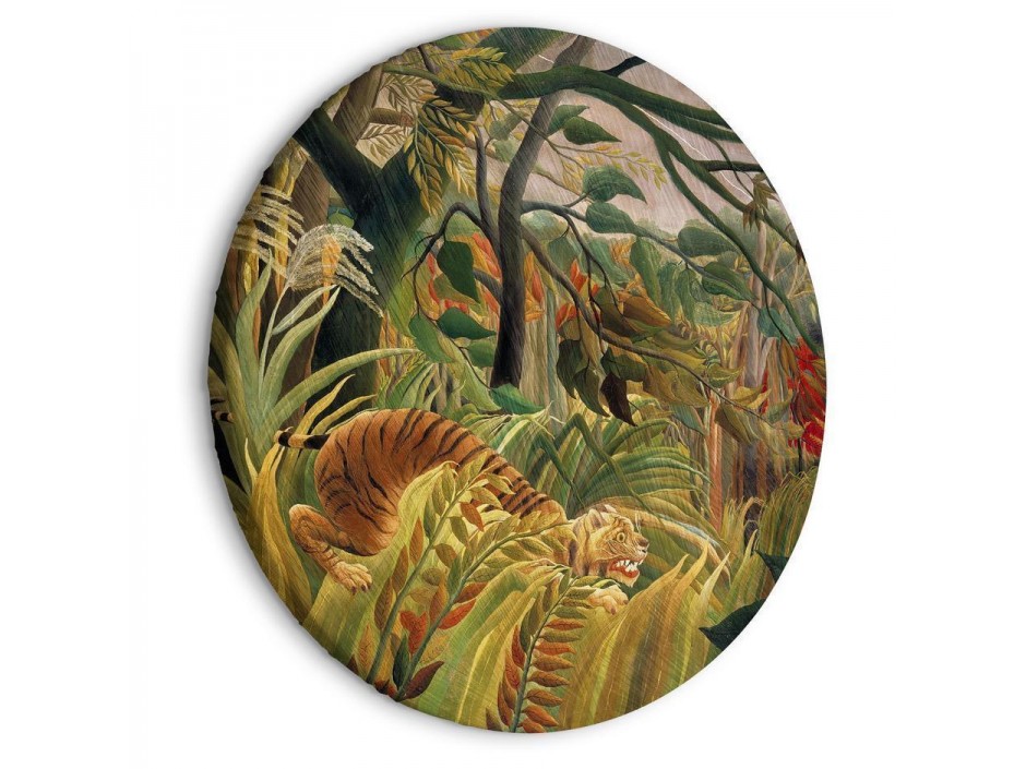 Tableau rond - Tiger in a Tropical Storm (Henri Rousseau)