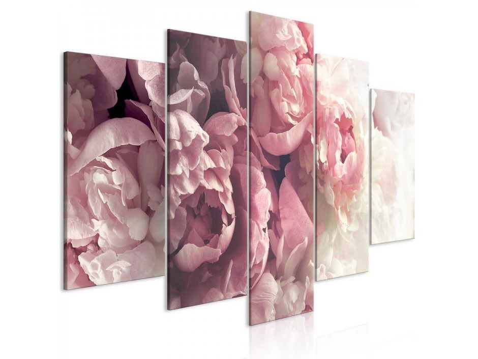 Tableau - Vintage Peonies (5 Parts) Wide