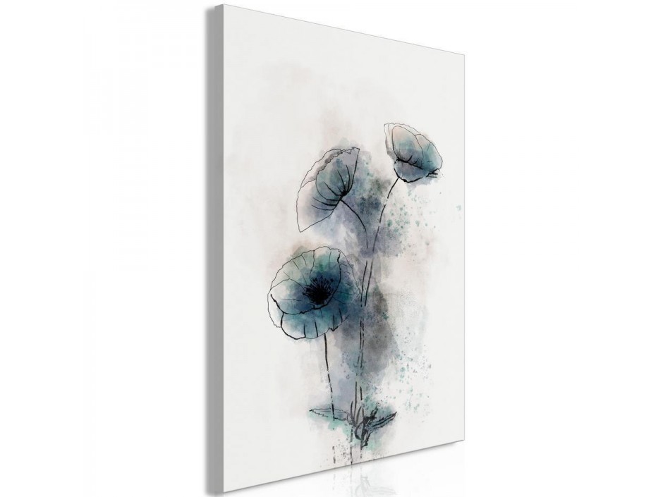 Tableau - Blue Poppies (1 Part) Vertical