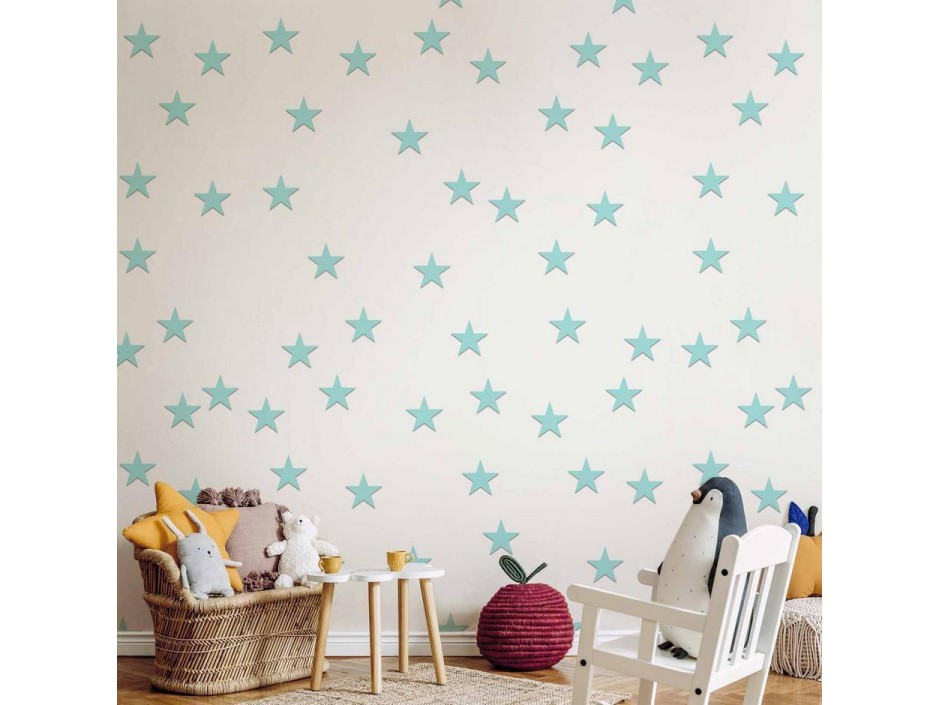 Tapisserie murale - Stars - Aquamarine