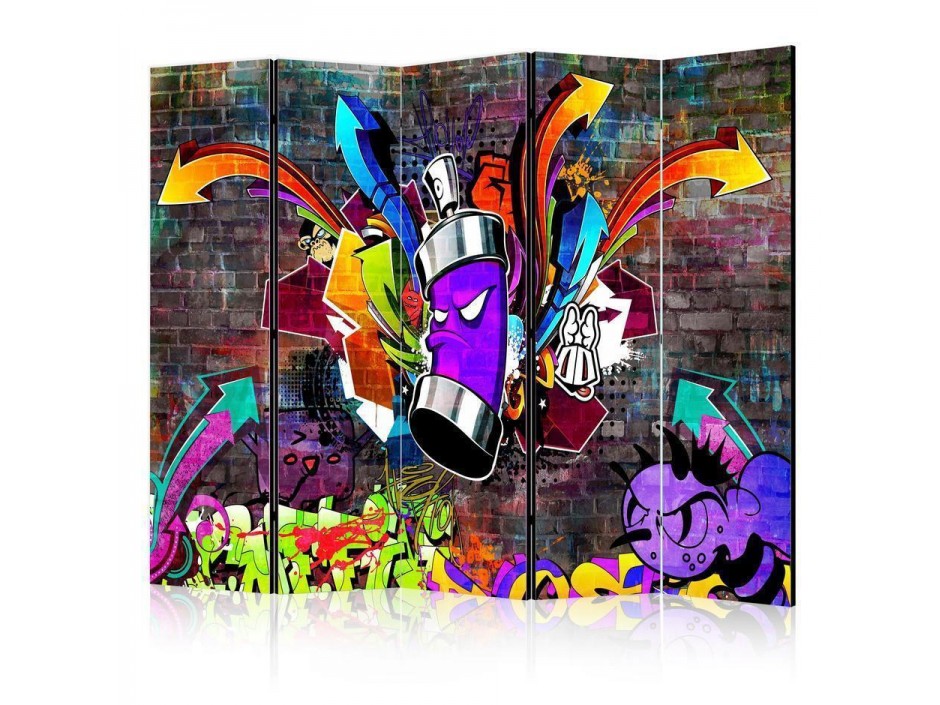 Paravent - Graffiti: Colourful attack II