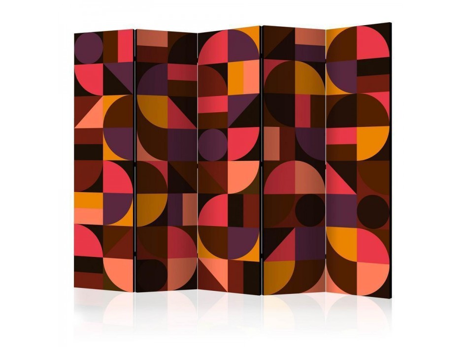 Paravent - Geometric Mosaic (Red) II