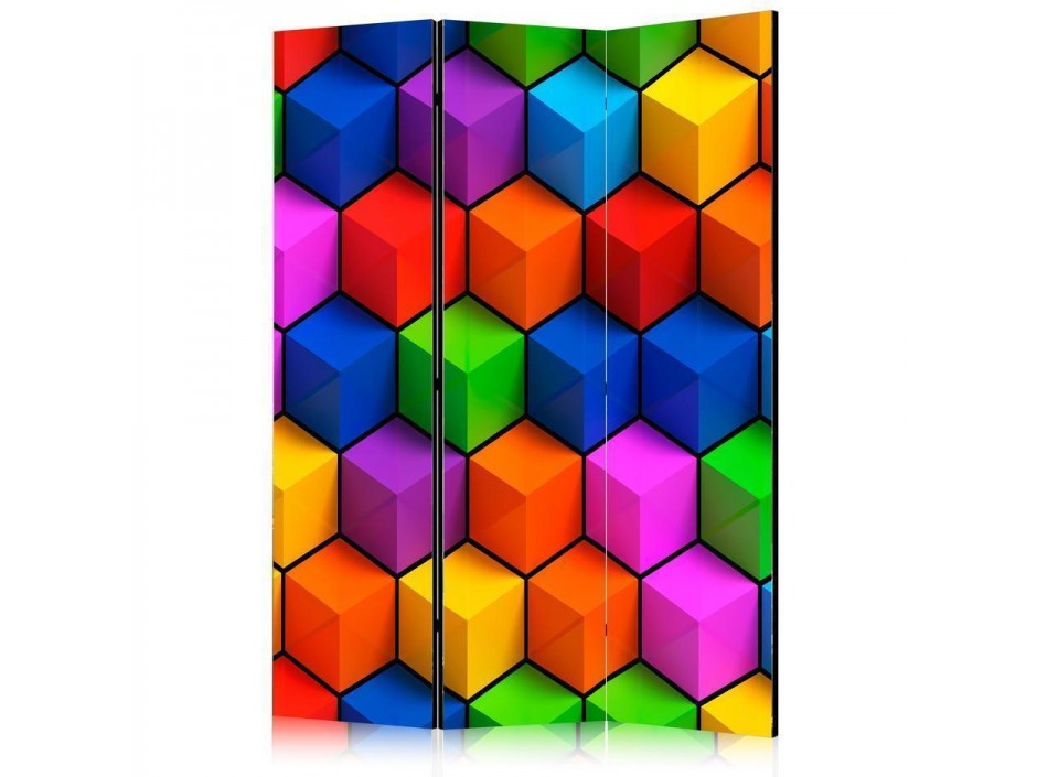 Paravent - Colorful Geometric Boxes