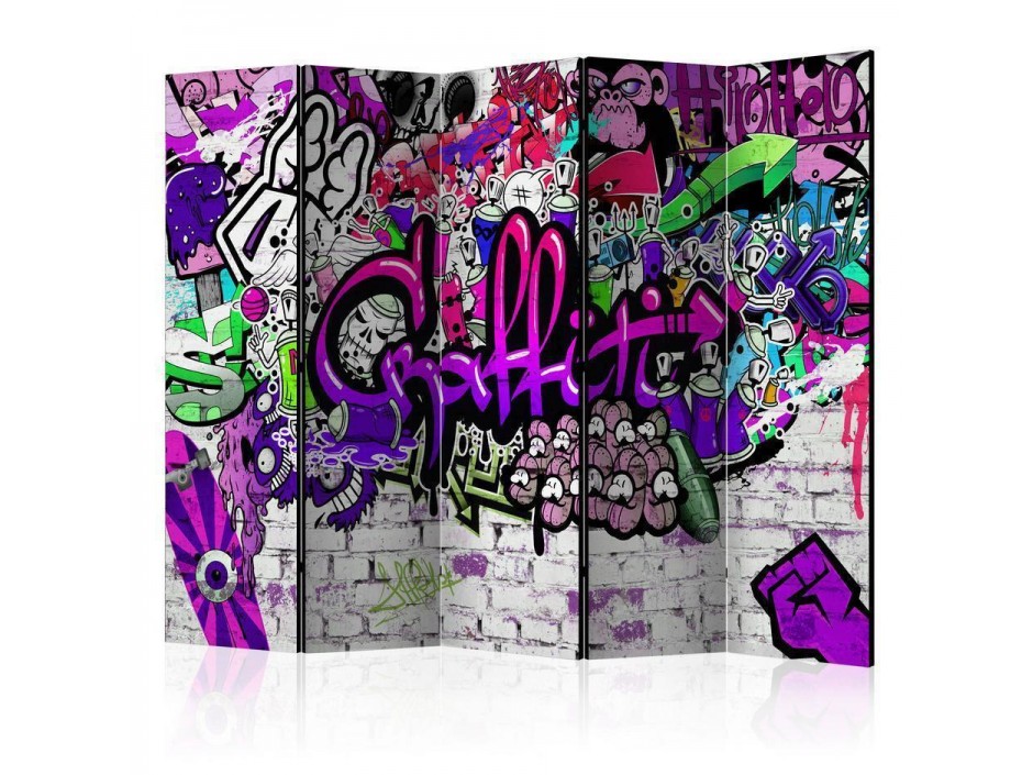 Paravent - Purple Graffiti