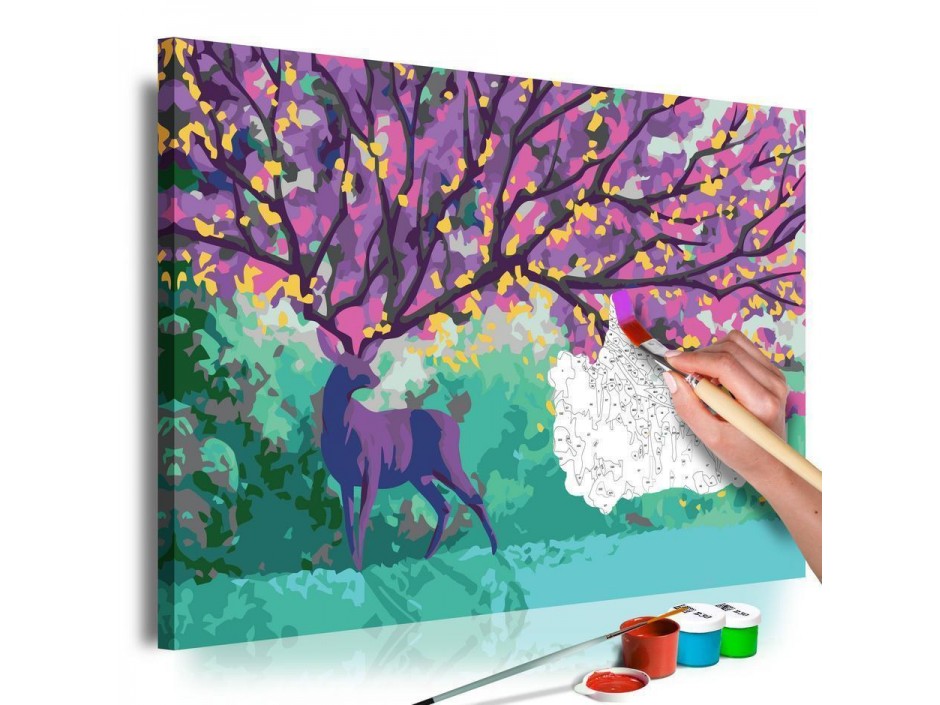 Tableau à peindre par soi-même - Purple Deer