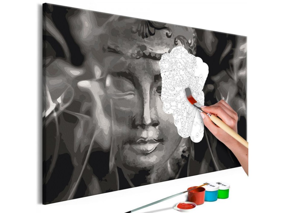 Tableau à peindre par soi-même - Buddha in Black and White