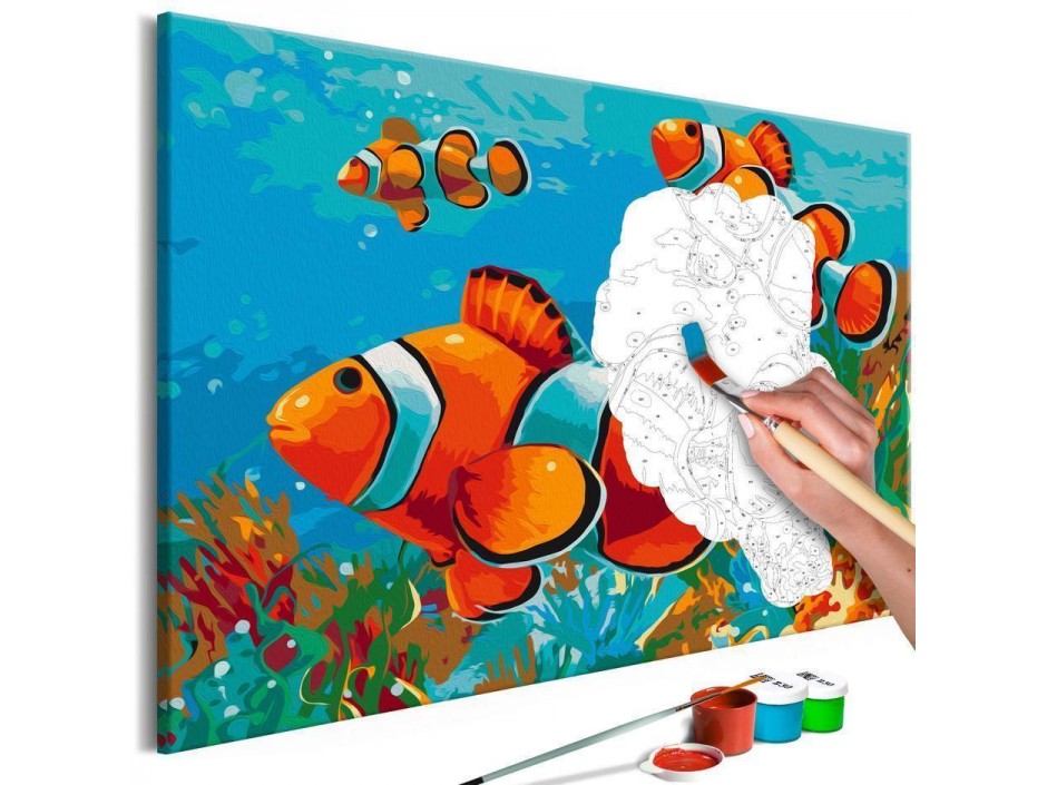 Tableau à peindre par soi-même - Gold Fishes