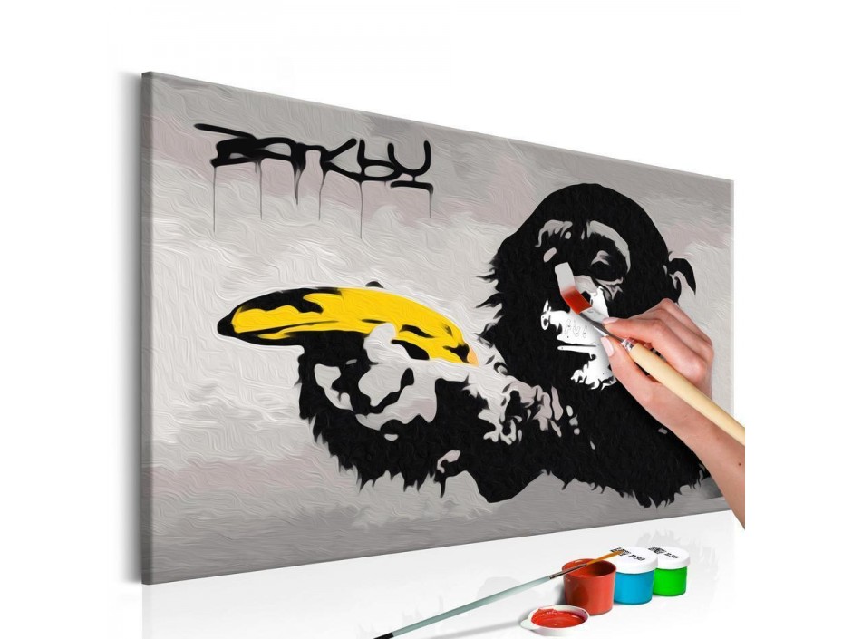 Tableau à peindre par soi-même - Singe (Banksy Street Art Graffiti)