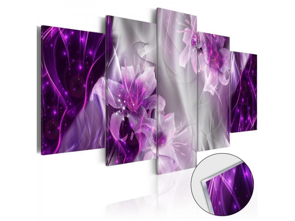 Tableau sur verre acrylique - Purple Utopia