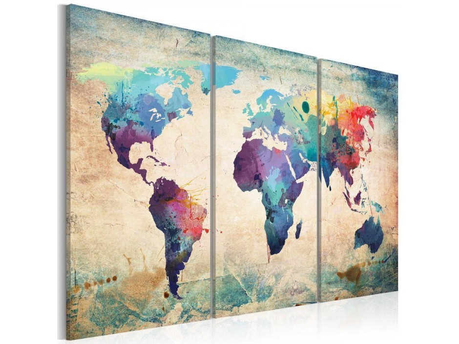 Tableau - Rainbow Map (triptych)