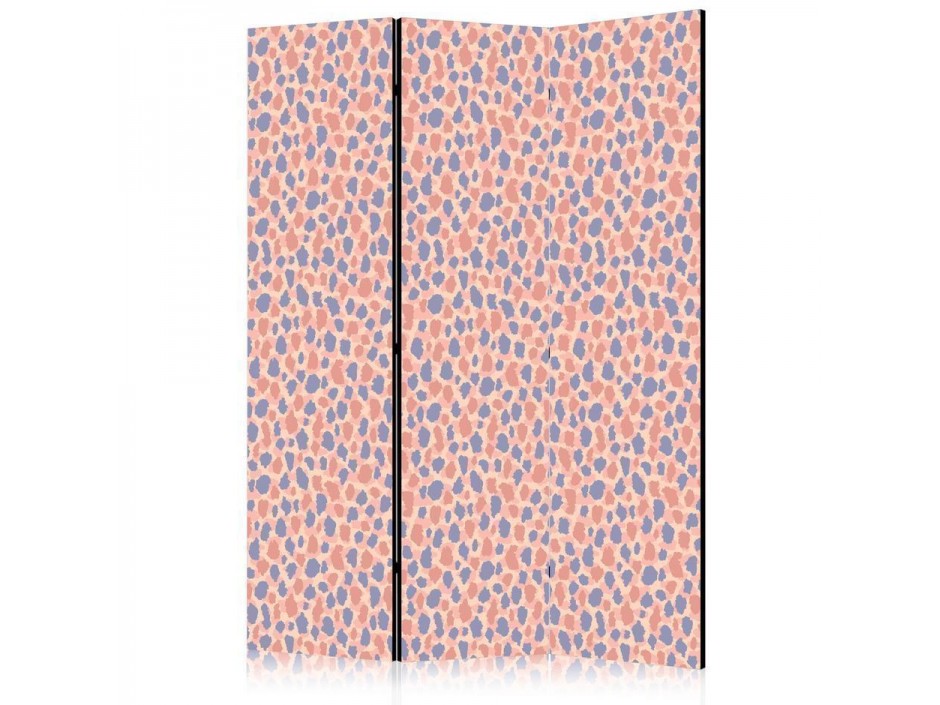 Paravent - Giraffe Pattern - Colorful Animal Pattern in Blue-Pink Spots