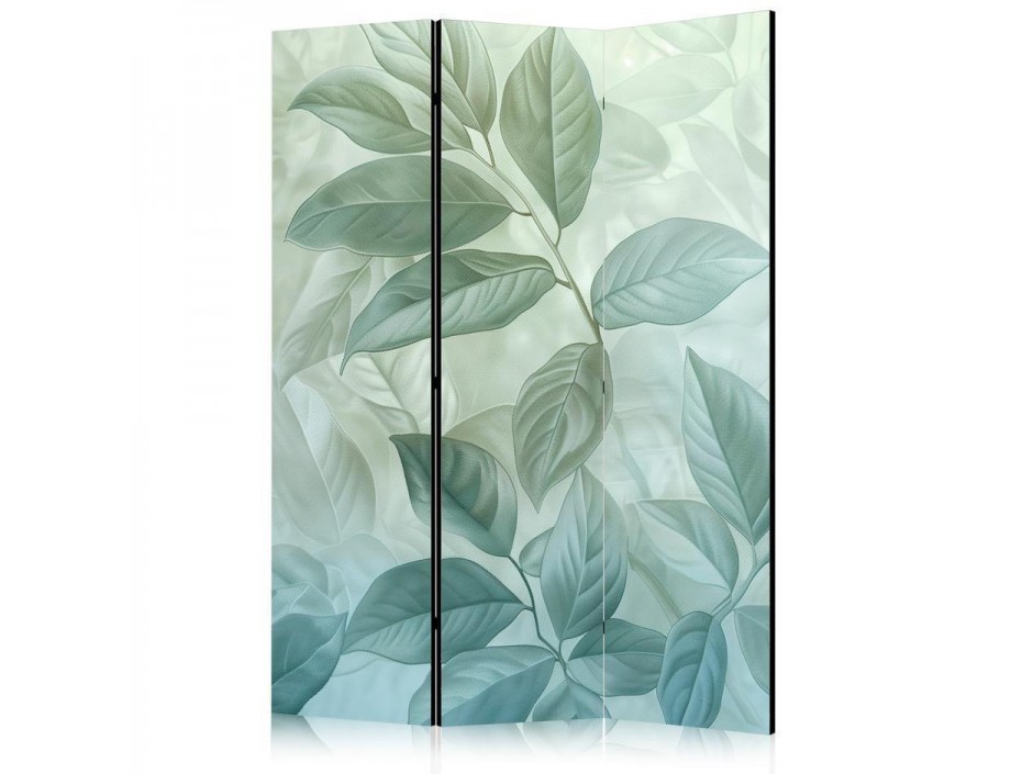 Paravent - Large Leaves in Green-Mint Shades - Botanical Motif