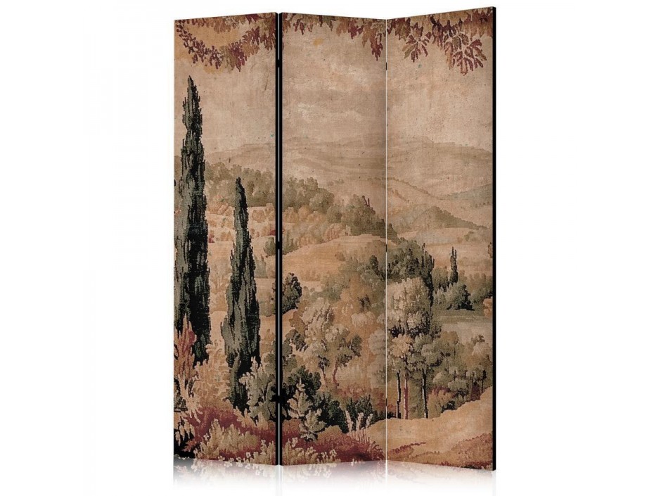 Paravent - Landscape with Cypresses - Old Tapestry with Mediterranean Vegetation