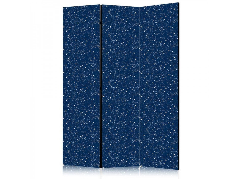 Paravent - Cosmic Inspirations - Pattern with Stars and Constellations on a Dark Background