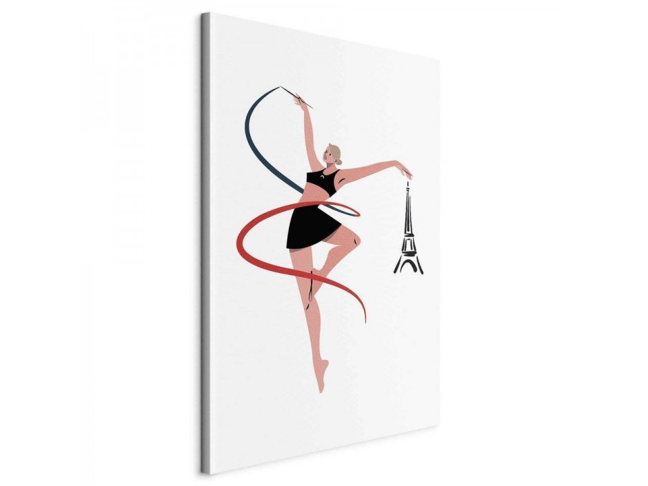 Tableau - Rhythmic Gymnastics - Illustration of a Woman With a Ribbon