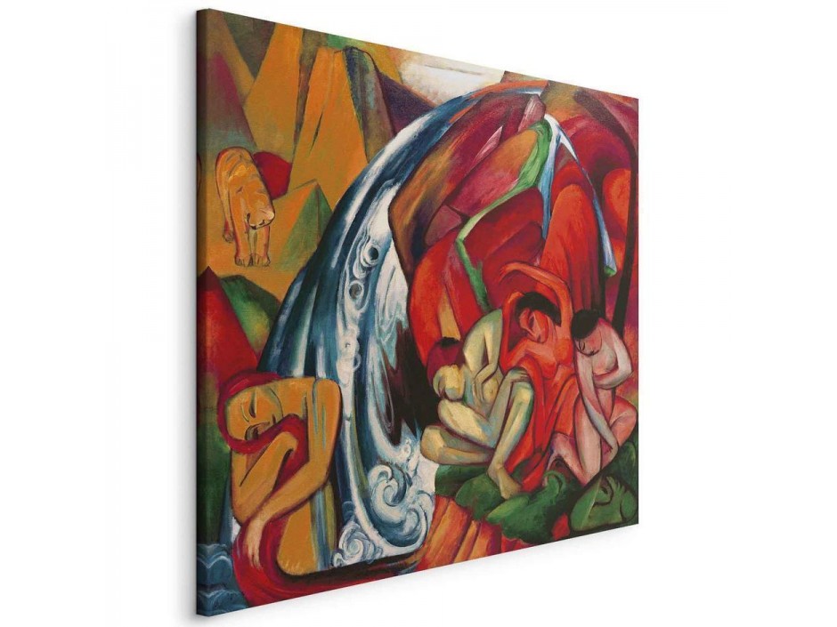 Tableau - The waterfall (Women under a waterfall) (Franz Marc)