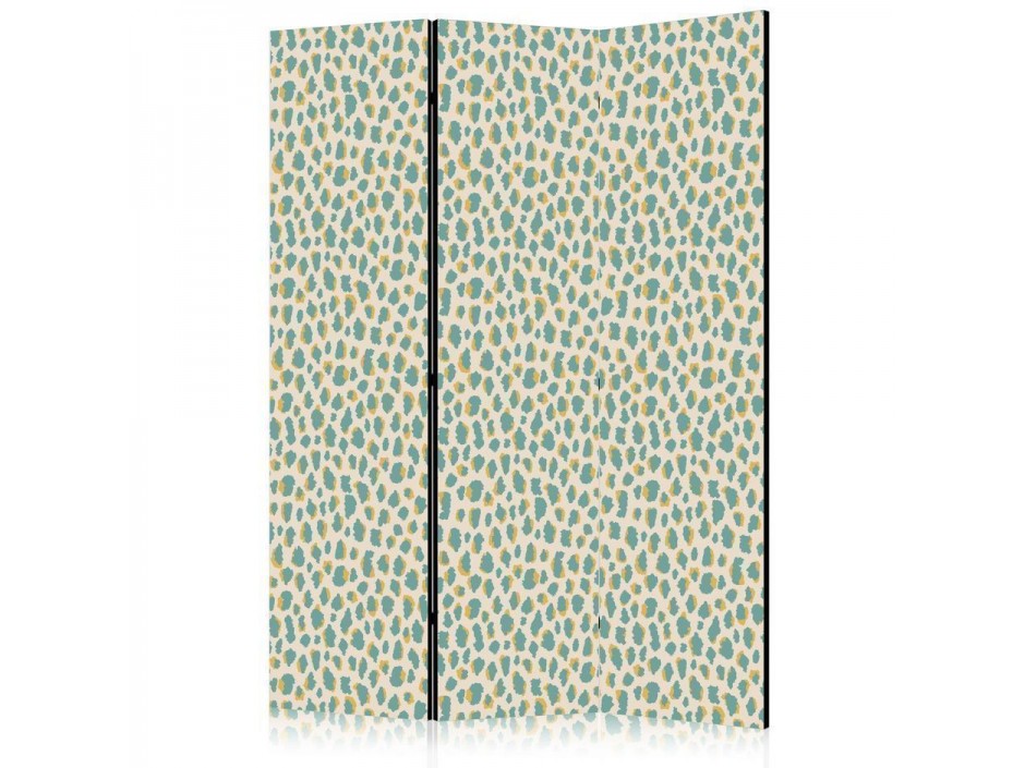 Paravent - Giraffe Pattern - Animal Pattern in Turquoise Spots on a Light Background