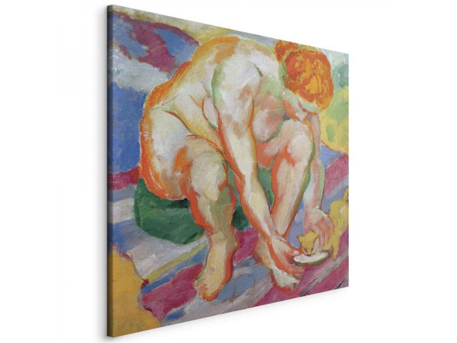 Tableau - Nude with cat (Franz Marc)