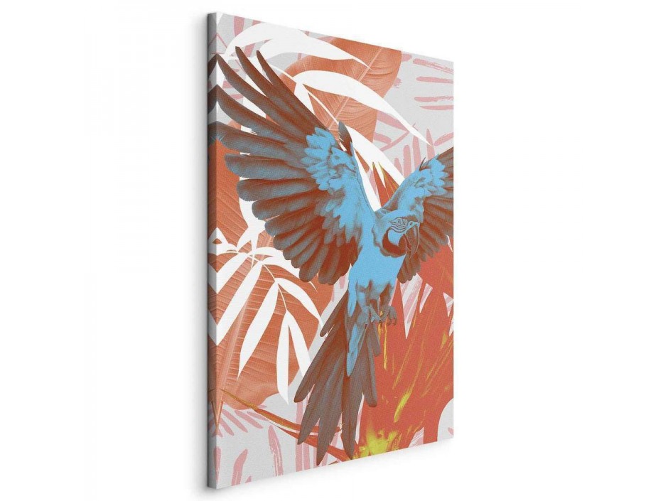 Tableau - Exotic Wings - Parrot Among Abstract Leaf Patterns