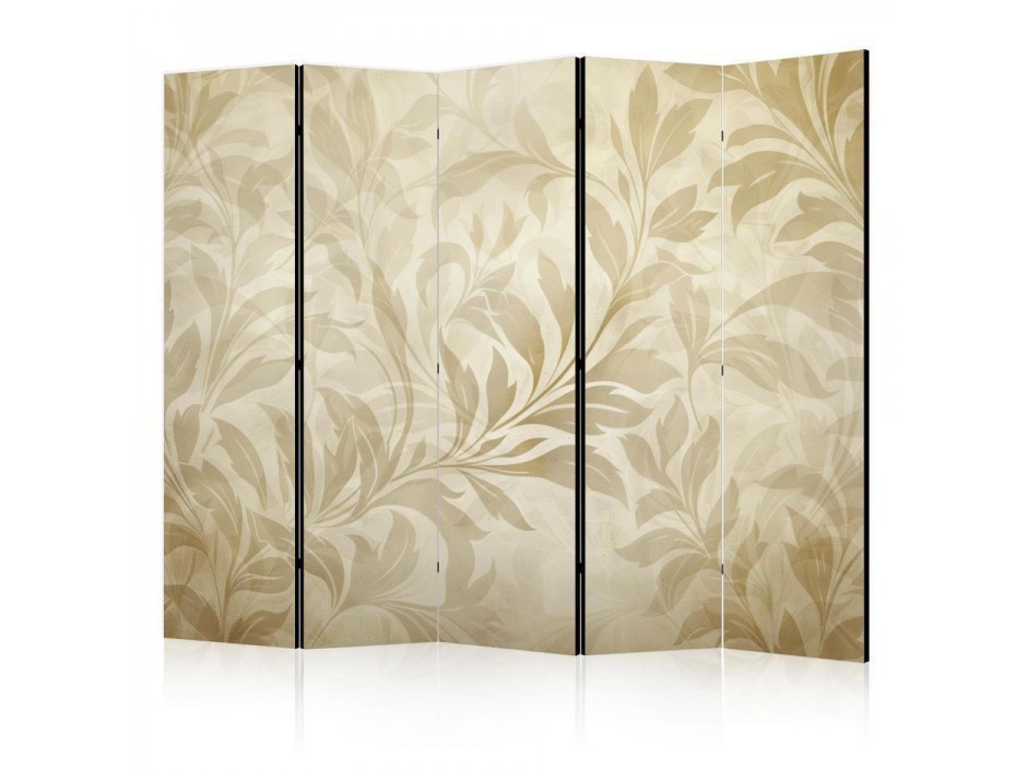 Paravent - Botanical Motif with Leaves and Vines in Sandy Colors