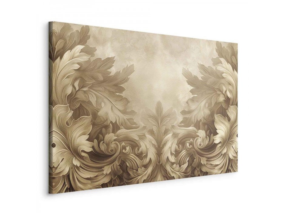 Tableau - Carved Baroque Ornaments Rich Composition in Sepia Colors