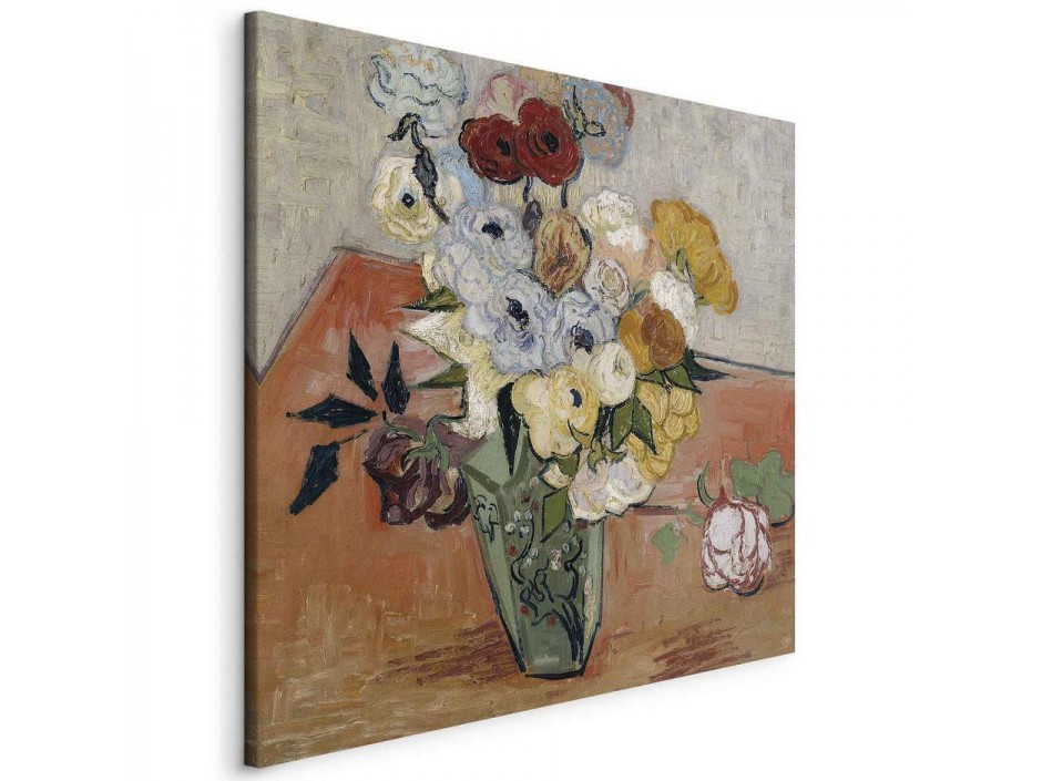 Tableau - Stilllife with Japanese vase, roses and anemones (Vincent Van Gogh)