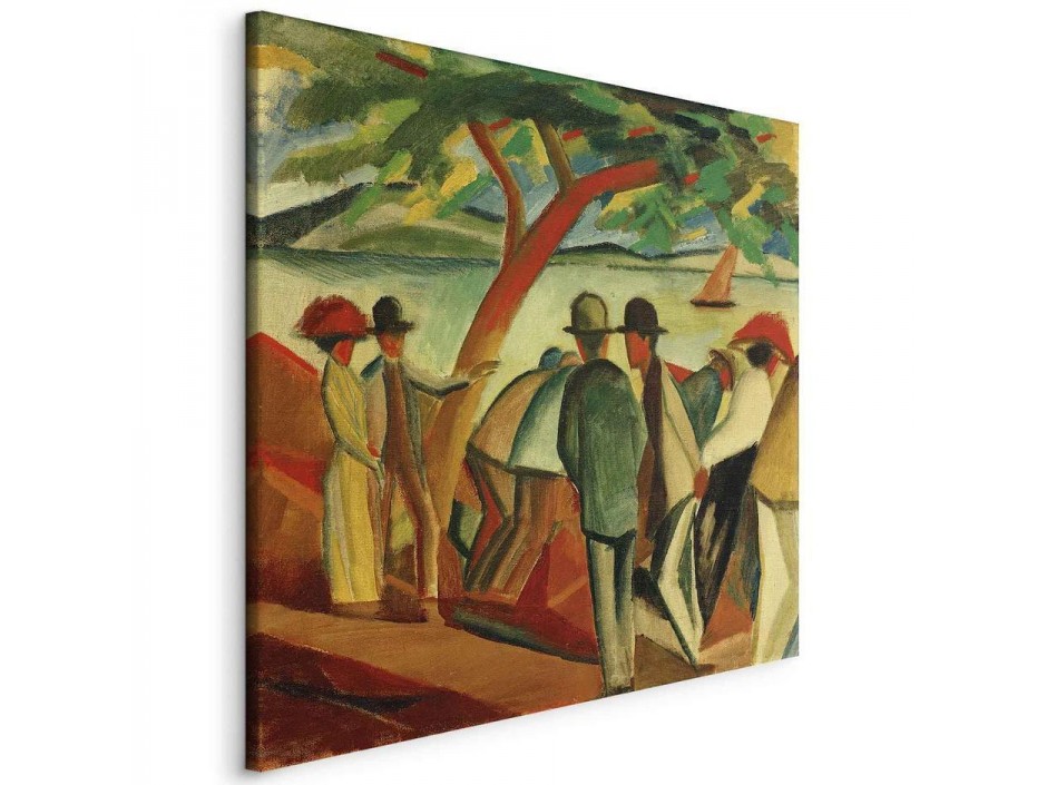 Tableau - Spaziergänger am See (August Macke)