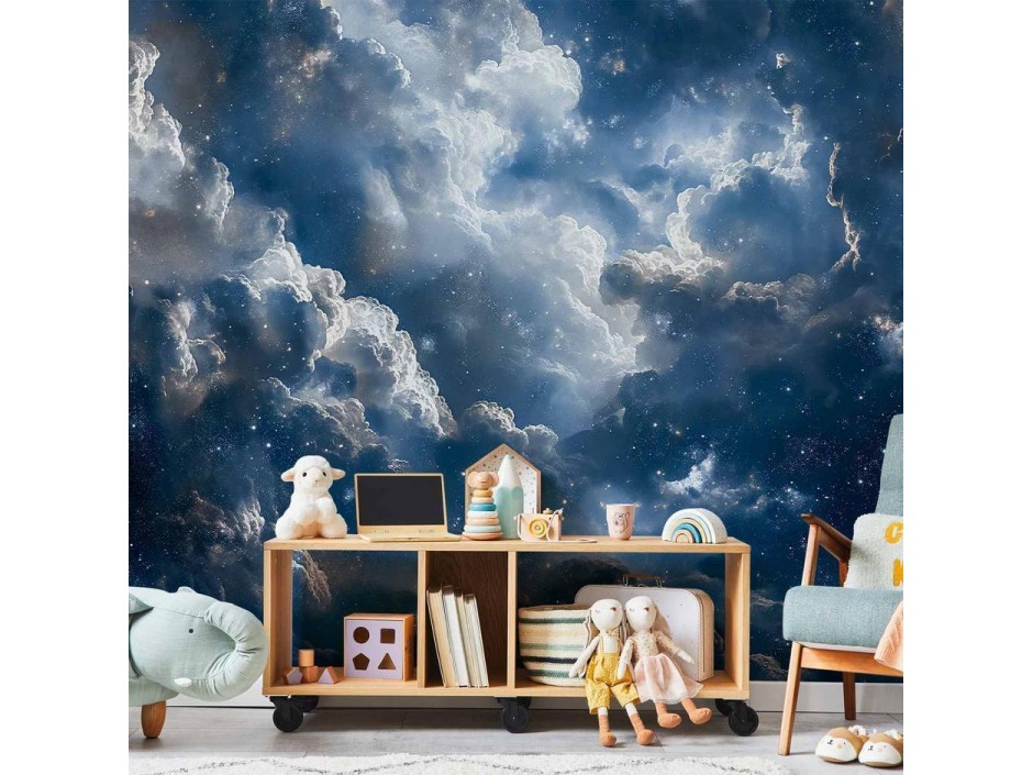 Papier peint - Astronomical Wonders: Clouds and Stars in Harmonious Combination