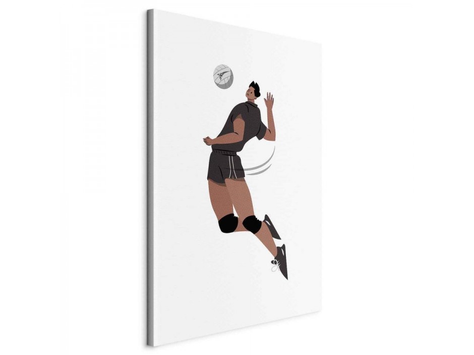 Tableau - Volleyball Player on a White Background - Illustration