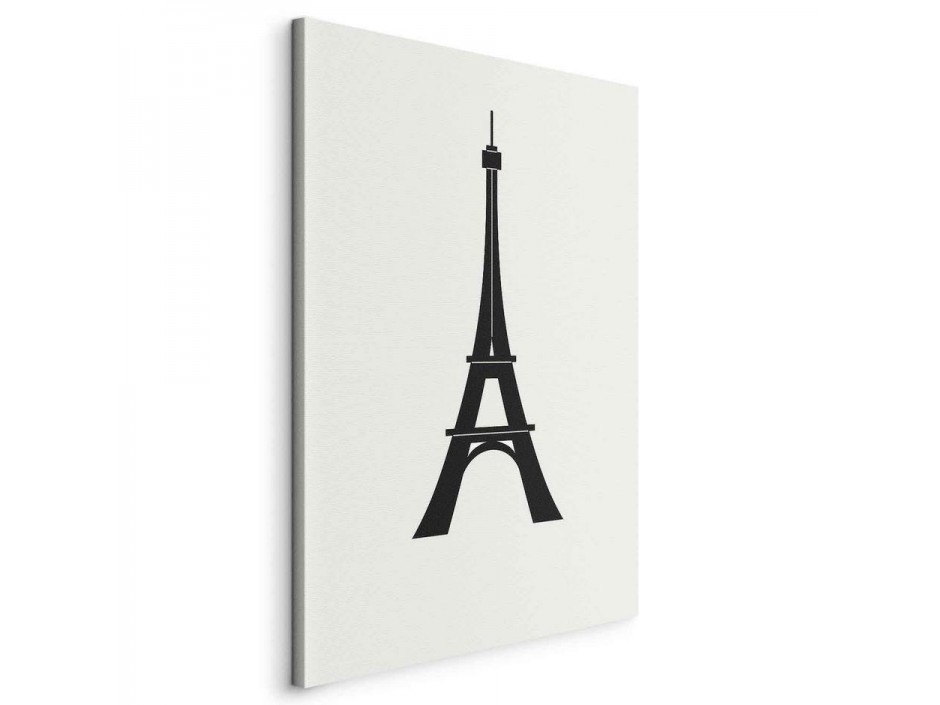 Tableau - Eiffel Tower Simple Graphics in Black and White