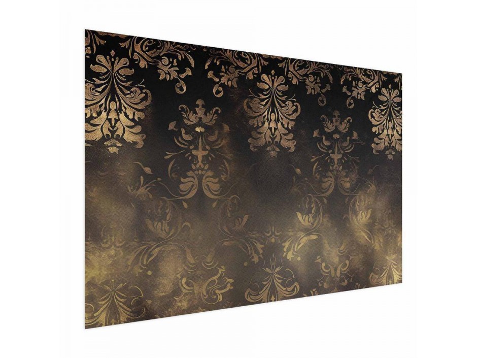 Poster - Dark Baroque Patterns with Golden Accents