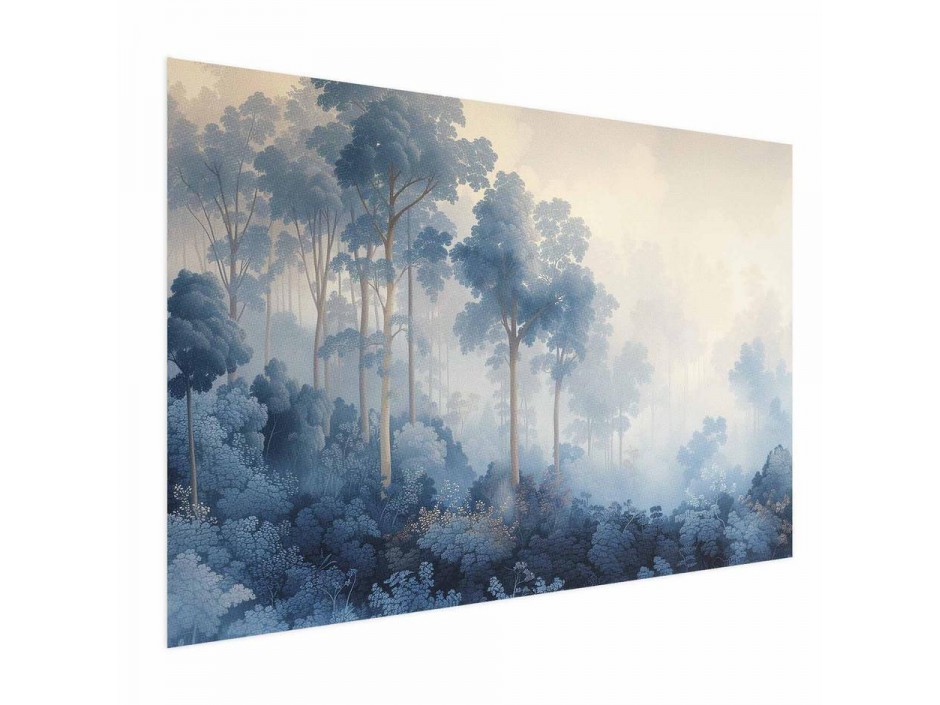 Poster - Forest in Misty Blue Shades