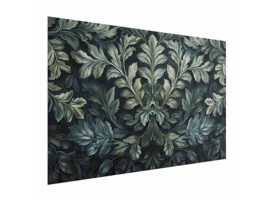 Poster - Victorian Leaves in Dark Greens